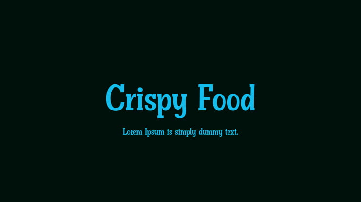 Crispy Food Font