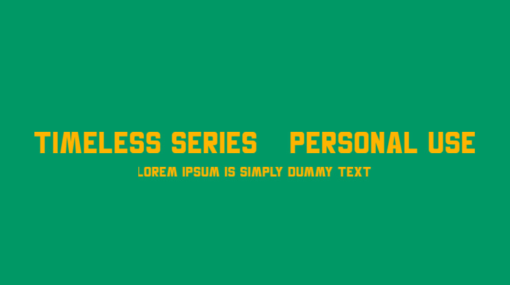 Timeless Series - Personal Use Font