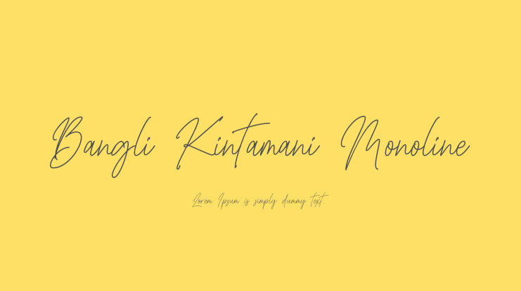 Bangli Kintamani Monoline Font