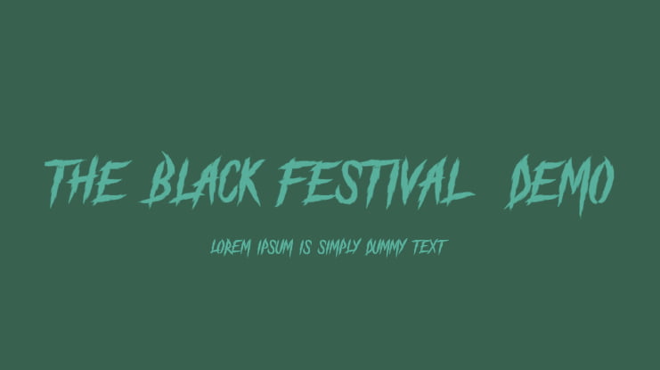 The Black Festival  DEMO Font