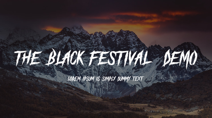 The Black Festival  DEMO Font