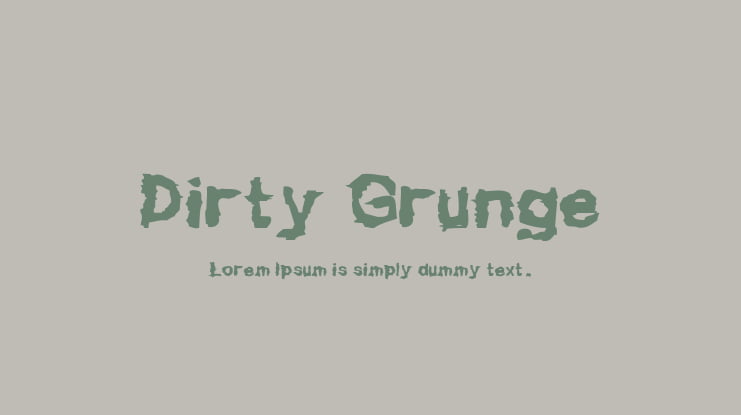 Dirty Grunge Font