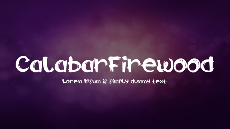 CalabarFirewood Font