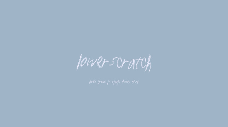 LowerScratch Font