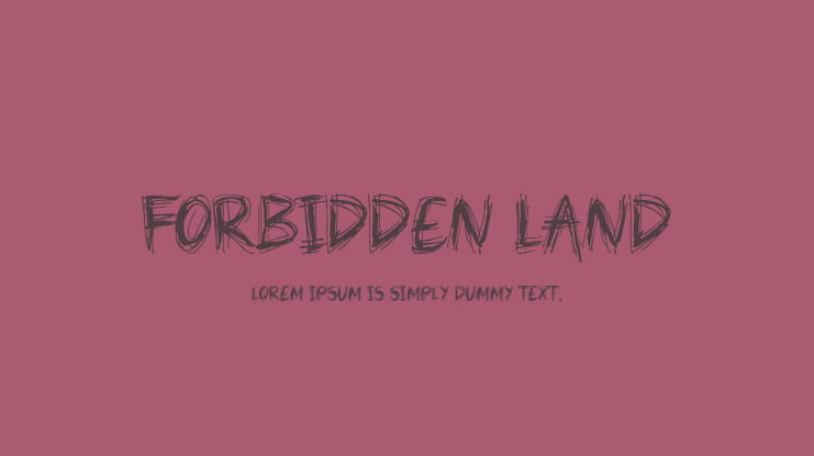 Forbidden Land Font