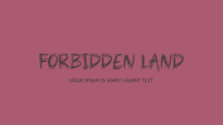 Forbidden Land Font