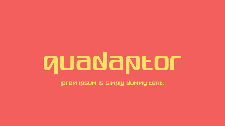 Quadaptor Font