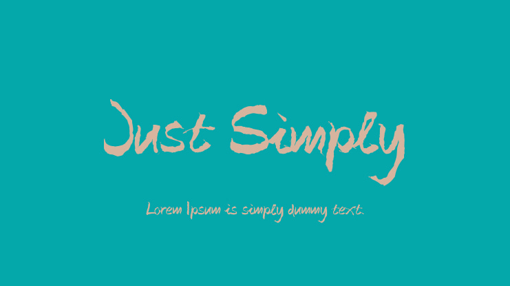 Just Simply Font