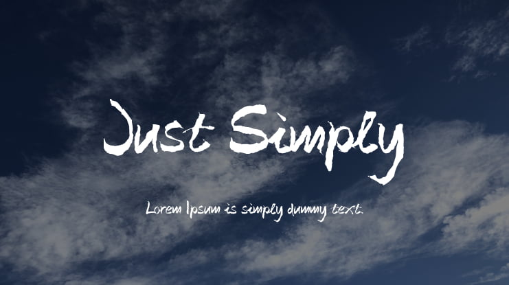 Just Simply Font