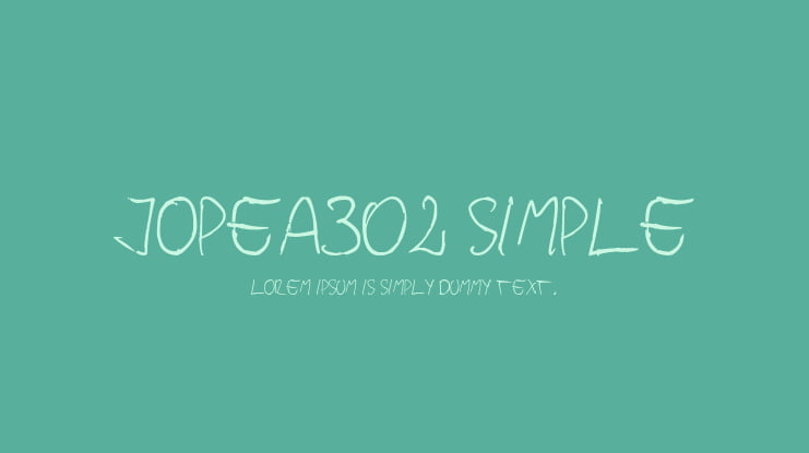 jopea302 Simple Font