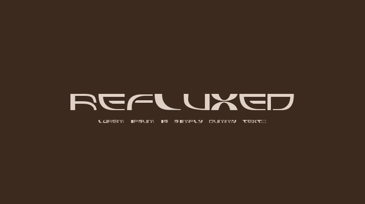 Refluxed Font