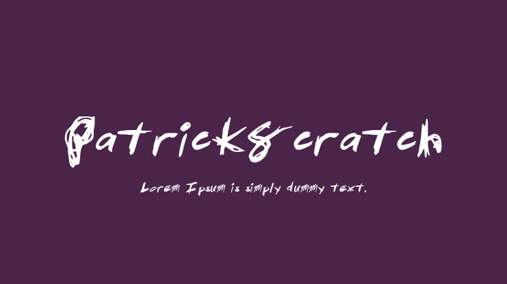 PatrickScratch Font
