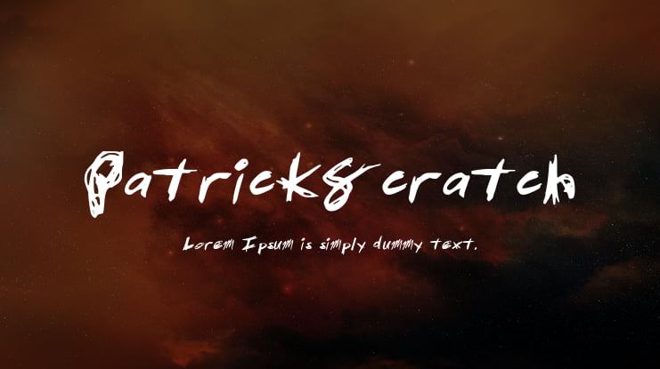 PatrickScratch Font