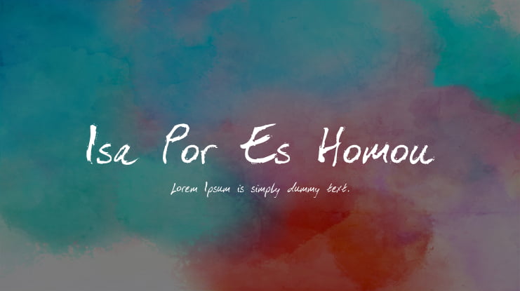 Isa Por Es Homou Font