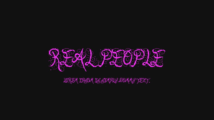 Real People Font