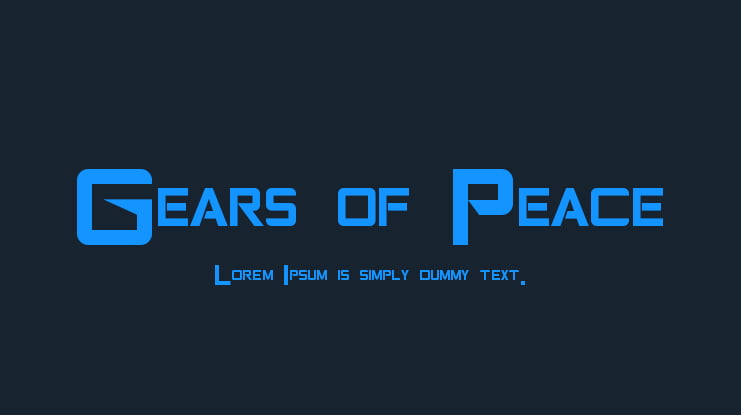 Gears of Peace Font