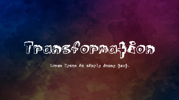 Transformation Font