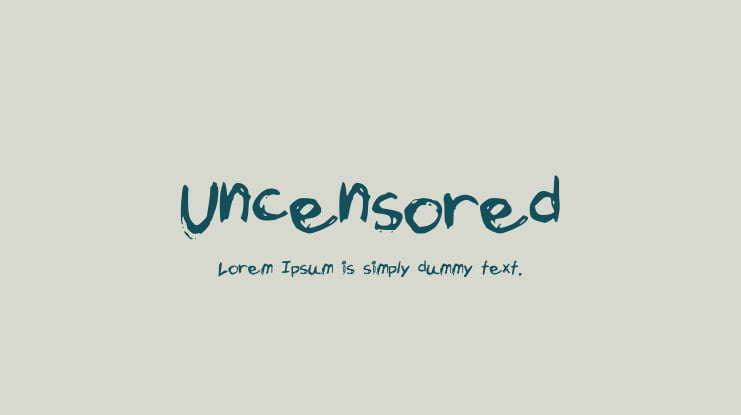 Uncensored Font