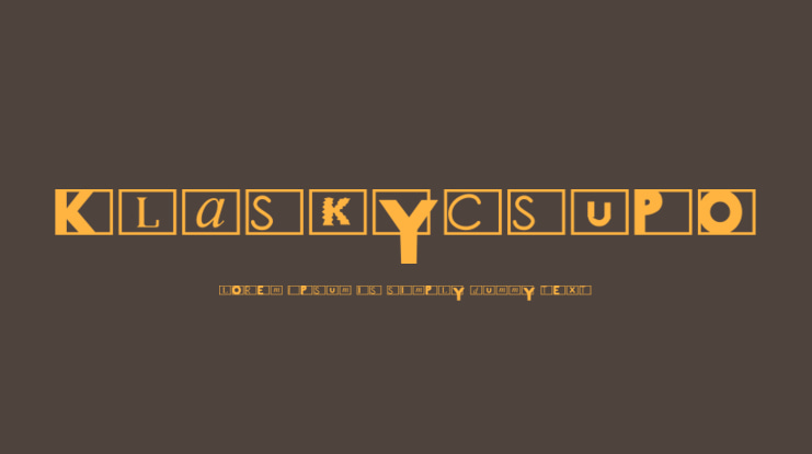 KlaskyCsupo Font