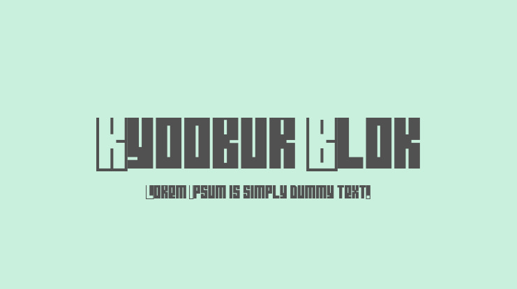 Kyoobur Blok Font