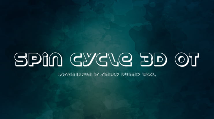 Spin Cycle 3D OT Font Family
