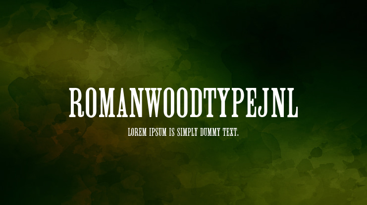 RomanWoodTypeJNL Font