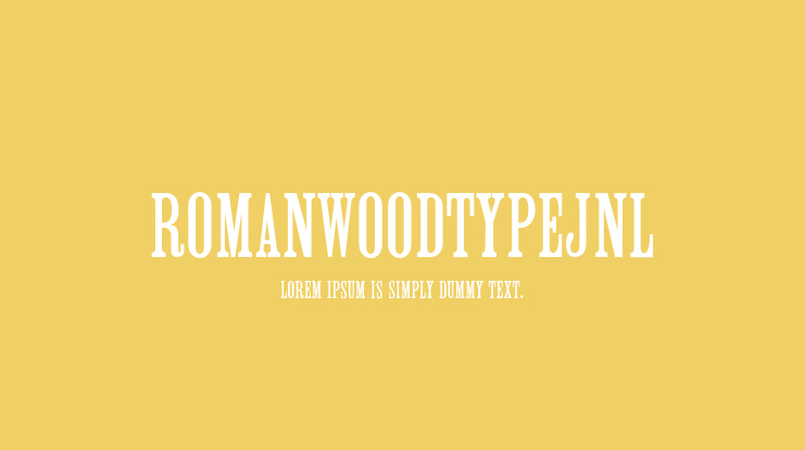 RomanWoodTypeJNL Font
