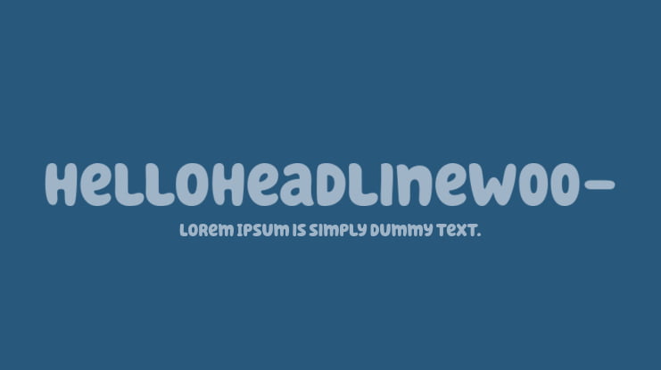 HelloHeadlineW00- Font