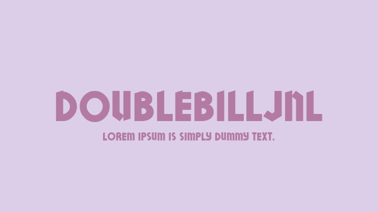 DoubleBillJNL Font