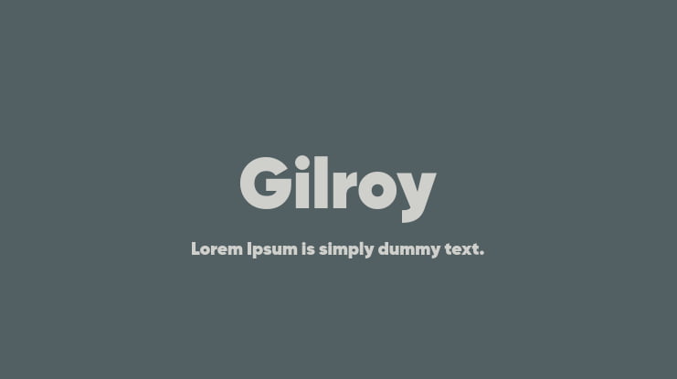 Gilroy Font Family
