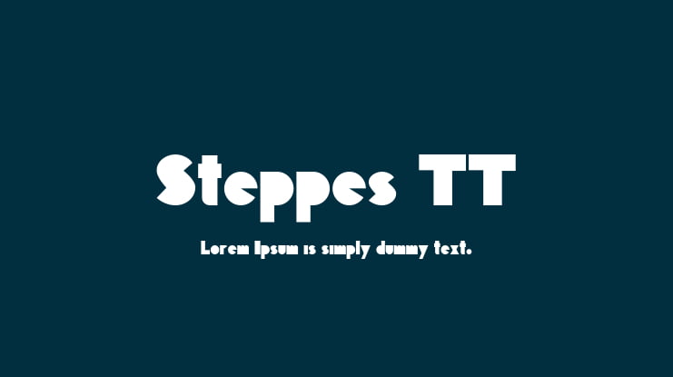 Steppes TT Font