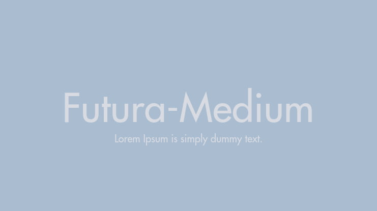 Futura-Medium Font Family