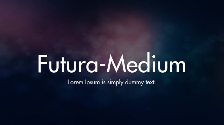 Futura-Medium Font Family