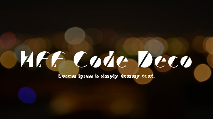 HFF Code Deco Font Family