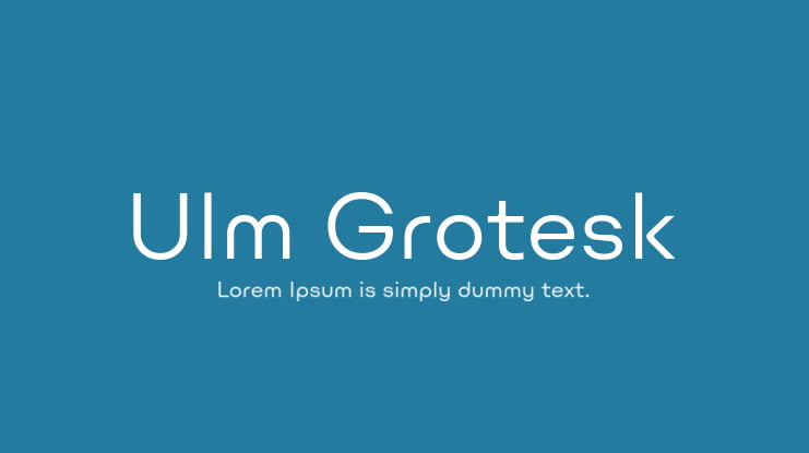 Ulm Grotesk Font Family