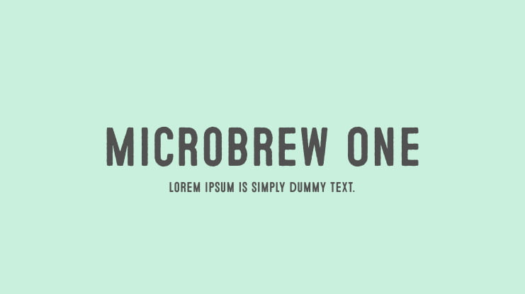 Microbrew One Font Family