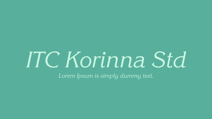 ITC Korinna Std Font Family