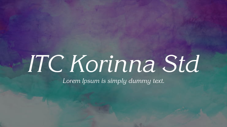 ITC Korinna Std Font Family