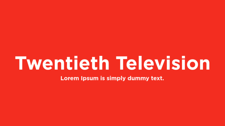 Twentieth Television Font