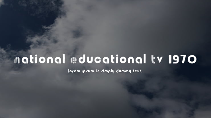 National Educational Tv 1970 Font