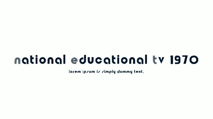 National Educational Tv 1970 Font