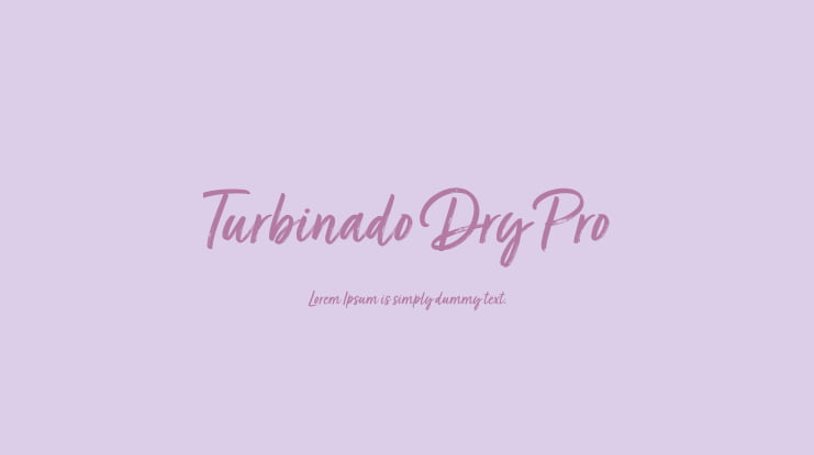 Turbinado Dry Pro Font Family