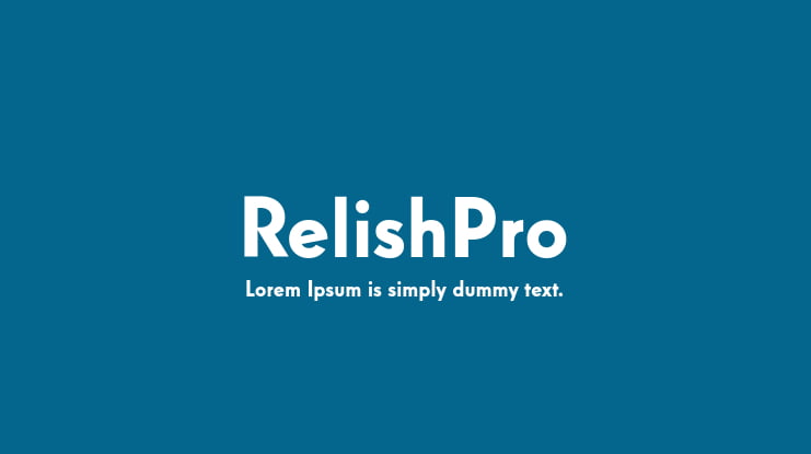 RelishPro Font Family