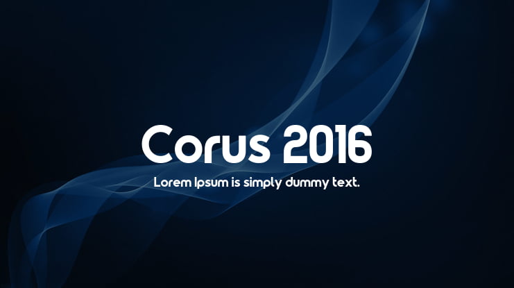 Corus 2016 Font