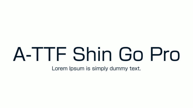 A-TTF Shin Go Pro Font Family