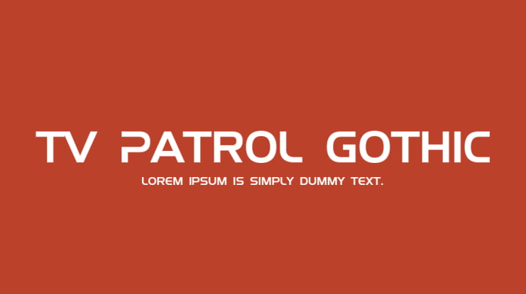 TV Patrol Gothic Font