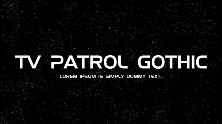 TV Patrol Gothic Font