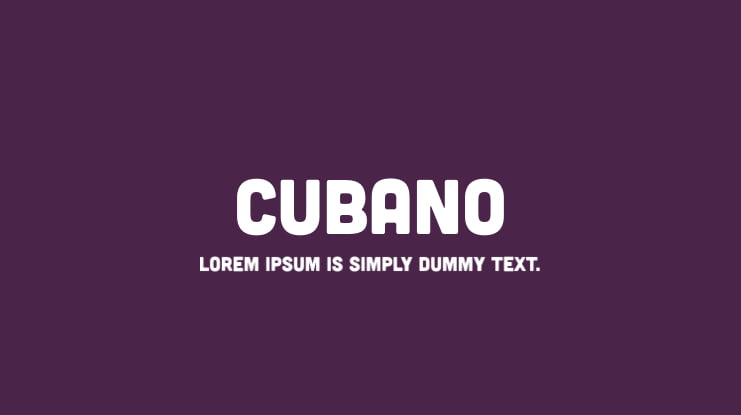 Cubano Font Family