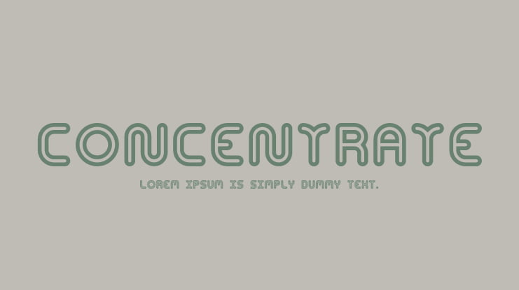 Concentrate Font Family