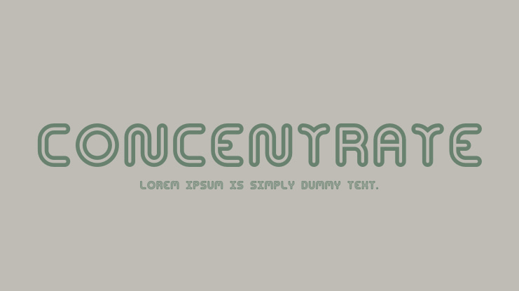 Concentrate Font Family